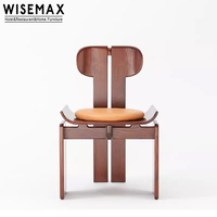 WISEMAX FURNITURE Wabi-Sabi Design unique Mobilier d'hôtel en bois massif naturel Chaise de salle à manger simple et durable pour le salon moderne