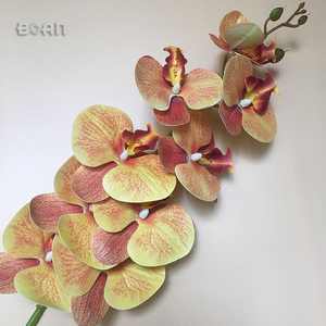 3D in lụa nhân tạo cảm ứng thực sự hoa 9 đầu bướm Bướm Phong Lan forwedding trang trí - Product Image 3