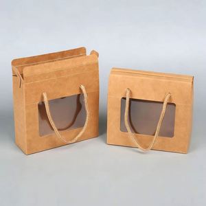 <b>Biodegradable</b> Customized Size Food Delivery Restaurant Brown Kraft <b>Paper</b> Bags Packaging Reusable Shopping <b>Paper</b> Bag With Logo - Product Image 4