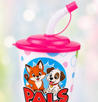 Gobelet d'eau réutilisable DACHENG 3D lenticulaire en PP de 9 oz, écologique, sans BPA, avec bouchon et paille pour enfants, randonnée, camping