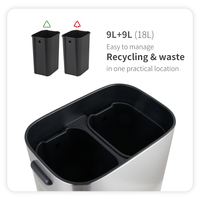 Tempat Sampah Sensor Pintar Stainless Steel 55L (14.5 Gal) Tempat Sampah Otomatis Sensor Otomatis untuk Dapur Kantor Ruang Tamu