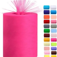 Rouleaux de tulle de 6 pouces sur 100 yards, bobine de tulle, tissu pour bricolage, mariage, baby shower, artisanat, décorations, fournitures de fête