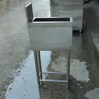 Coffre à glace commercial en acier inoxydable sous la barre bac à glace bac à glace avec égouttoir pour bar
