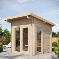 Sauna extérieur carré haut de gamme, design personnalisé, sauna en bois pour jardin, pour villa