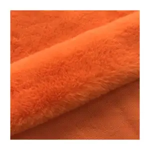 Solid synthetic artificial fake faux rabbit fur fabric soft garment