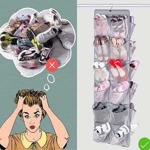 Organisateur suspendu sur porte à deux poches Simple Houseware pour chambre d'enfant, placard de bébé - Product Image 5