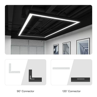 Profilé en aluminium LED K&C KN-21 W35*H35mm avec diffuseur en PC pour bande LED
