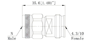 Station de base de Communication MiniDIN N/4.3-10-JK Adaptateur coaxial RF 50 Ohm 10MHz-6GHz Mini connecteurs coaxiaux de type N - Product Image 6