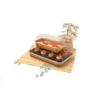 100% BPA miễn phí và thân thiện với môi có thể tái chế giấy kraft container cho <span class=keywords><strong>mini</strong></span> bánh sushi hoặc một số món tráng miệng trong bữa tiệc hoặc nhà hàng - Product Image 3