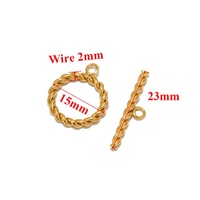 Fermoirs OT torsadés couleur or simples pour la fabrication de bijoux DIY, crochets de collier, connecteurs de bracelets, fournitures et composants