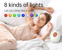 Usine 2023 meilleur 8 lumières son Machine Portable 13 sons apaisants thérapie du sommeil bébé machine à bruit blanc