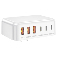 Station de charge HNT Factory OEM ODM 100W GaN 6-en-1 3A3C PD QC Chargeur rapide Prise US EU UK JP Pour ordinateur portable et téléphone