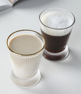 Nuovo creativo a strisce di caffè di vetro tazza di dessert budino gelato di vetro bicchierino di whisky di vetro per la vendita - Product Image 2