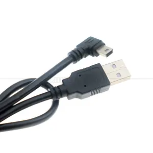 Tùy Chỉnh 90 Độ Góc Phải Mini B 5P Đến USB A Cáp Nam Cho Máy Ảnh Bộ Điều Khiển PS3