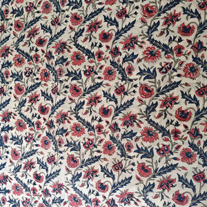 Púrpura carmín rojo punzón Rosa 100% puro algodón indio Floral mano bloque impreso tela por yarda para ropa y Bolsos De Mujer - Product Image 1