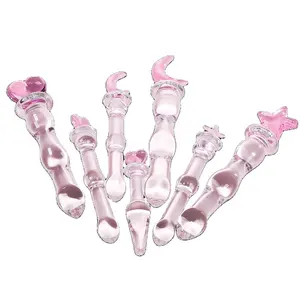 Adult Factory Hotselling Anal Glass Dildo End Borosilicate Crystal Glass Dildo For Men And Women