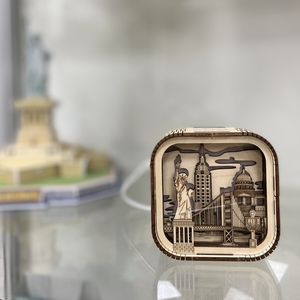 Thiết Kế Cắt Laser Đèn Gỗ Thủ Công Tự Làm Cá Nhân Trưng Bày Cảnh Quan Đường Chân Trời <span class=keywords><strong>New</strong></span> York - Product Image 2