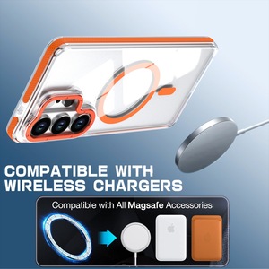 Coque de téléphone pour Galaxy S26, résistante aux chutes, transparente, magnétique, avec revêtement anti-jaunissement, compatible avec la charge sans fil - Product Image 3
