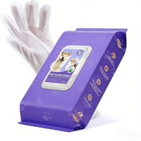 Gants de nettoyage pour animaux de compagnie, écologiques, motifs personnalisables, sans rinçage, hypoallergéniques, désodorisants, lingettes humides pour chiens et chats