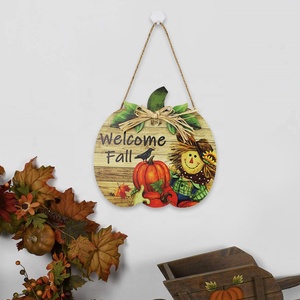 Wholesale Custom Farmhouse Fall Harvest Thanksgiving Wood Listing Decorations <strong>Pumpkin</strong> <strong>Wooden</strong> Hanging Sign - Product Image 3