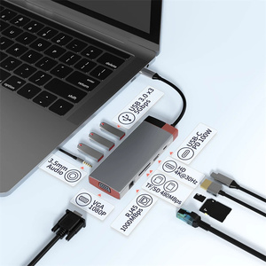 10-en-1 <span class=keywords><strong>USB</strong></span> Type-<span class=keywords><strong>c</strong></span> <span class=keywords><strong>Hub</strong></span> a HDTV Laptop Dock Station para <span class=keywords><strong>Macbook</strong></span> Pro <span class=keywords><strong>Air</strong></span> M1 <span class=keywords><strong>M2</strong></span>,<span class=keywords><strong>USB</strong></span> <span class=keywords><strong>C</strong></span> 3,0 2,0 Splitter PD 100W - Product Image 2