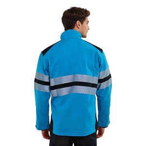 Chaqueta <span class=keywords><strong>de</strong></span> Soft Shell Azul Hecha a Medida con Cinta Reflectante Plateada, Chaqueta y Pantalón Impermeables para Paramédicos - Product Image 3