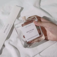 Bouteille diffuseur à roseaux en verre de 30 ml et 100 ml, vide, noire, à suspendre, pour voiture, pour huiles essentielles, avec bouchon – Vente en gros