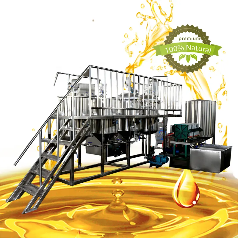 Automatic Edible Oil Refinery Machine Automatic Sunflower Turkey Palm Olein Soybean Oil Refine Machine