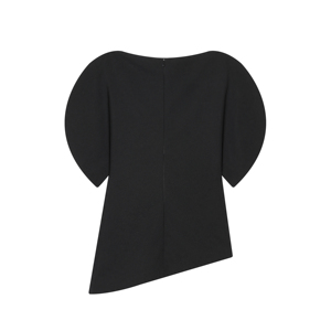 Chemisiers hauts décontractés à manches courtes, col rond, design <span class=keywords><strong>asymétrique</strong></span>, couleur unie, 3 coloris, pour femmes - Product Image 3