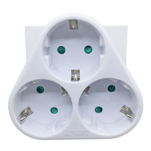 EU ช่องเสียบอะแดปเตอร์แปลงไฟแบบ1ถึง2ทางแบบคู่พร้อมช่องเสียบ3ทาง5ม./25ม./3ม. ความยาวของสายเคเบิลอะแดปเตอร์ปลั๊กต่อ<span class=keywords><strong>16A</strong></span> - Product Image 4