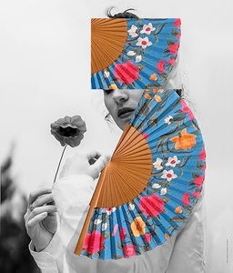 High Quality Vintage Various Flower Design Iron Wooden Ribs <b>Hand</b> <b>Fan</b> - Product Image 1