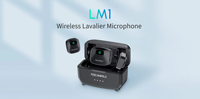 Système de microphone sans fil de style cravate FEELWORLD LM1, professionnel pour les appels vidéo en direct et les podcasts