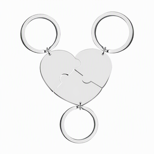 Stainless Steel Couple Puzzle Keychain Matching Heart Pendant Set <strong>for</strong> <strong>Valentine</strong> <strong>s</strong> <strong>Day</strong> <strong>Gift</strong>, Anniversary <strong>Gift</strong>, Couple <strong>Gift</strong> - Product Image 4