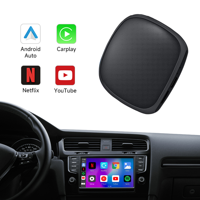 2024 Android11 Quad-core Carplay AI Box Streaming Box 2GB 16GB Built-in GPS Wireless Carplay Android Auto Multimedia Android Box
