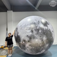 Modèle LED géant personnalisé de 6m ou 10m sur le thème de l'espace pour boule lunaire gonflable en PVC durable et portable de la Terre