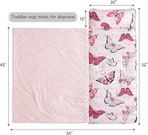 Sac de couchage pour enfants enroulable avec oreiller amovible et couverture en minky, tapis de sieste pour tout-petits - Product Image 5