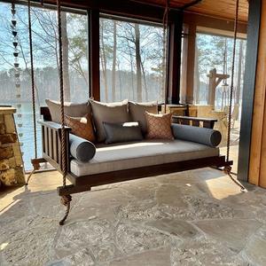 Échantillon gratuit de l'usine Offre Spéciale corde <span class=keywords><strong>bois</strong></span> cadre <span class=keywords><strong>en</strong></span> aluminium jardin patio balançoire extérieur <span class=keywords><strong>hamac</strong></span> lit suspendu - Product Image 1