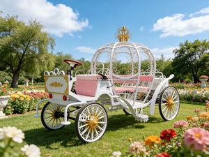 Carroza de Boda Eléctrica Estilo Princesa Europea, Diseño de Calabaza, Venta Directa de Fábrica - Product Image 3