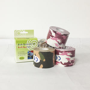 Bandes de kinésiologie élastiques à motif camouflage personnalisables professionnelles, bandages sportifs, accessoires de réadaptation pour l'exportation - Product Image 1