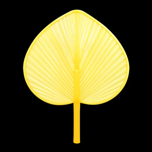 Plastic Palm Leaf Fan Yellow Durable Handheld Cooling Fan Summer Household Use - Product Image 4