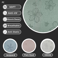 Tissu Jacquard Floral Bleu Ardoise Tissé [Polyester/Coton] pour Chemises, Robes, Textiles de Maison – Vente en Gros Personnalisée