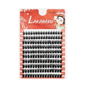 Pestañas Postizas Lakanaku, Bandeja de 10 Filas, Estilo Diablo Salvaje Puro, Efecto 3D, Banda Invisible, Tira Completa - Product Image 2