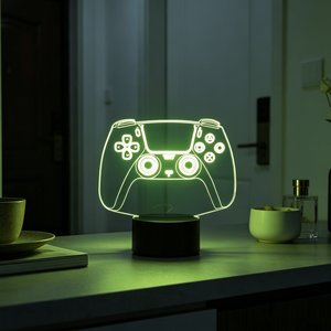 Gaming Room Desk Setup Lighting Decor on the <b>Table</b> Game <b>Console</b> Icon LED Base 3D Night Light for Kids Bedside Gift - Product Image 6
