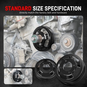 BEVINSEE para <span class=keywords><strong>BMW</strong></span> <span class=keywords><strong>E46</strong></span> E36 E39 Polea de Bomba de Agua Motores M54 M52TU Polea de Bomba de Dirección Asistida con Kit de Correa para <span class=keywords><strong>BMW</strong></span> Serie 3 5 7 - Product Image 3