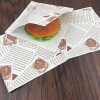 Sac en papier triangle à double ouverture imprimé sur mesure, résistant à la graisse, pour hamburger, pain, beignets