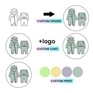 Kerui Baby <strong>Clothes</strong> Custom Logo Newborn Baby <strong>Girls</strong> <strong>Boys</strong> Bodysuit Winter Jumpsuit Solid Bear Ear Kids <strong>Clothes</strong> Hoodie Rompers Set - Product Image 3