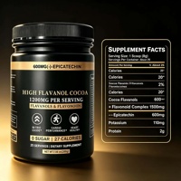 Poudre de cacao à haute flavanol avec booster d'oxyde nitrique d'épicatéchine 600mg pour supplément végétalien cardiovasculaire