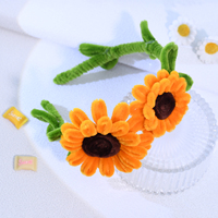 YouLaPan Bandeau de cheveux à la mode en forme de tournesol, tissé à la main, adapté aux spectacles de danse féminins, accessoires de cheveux pour fête, YXA361