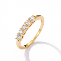 Bague en Moissanite Plaqué Rhodium Personnalisable en Gros, Argent Sterling 925 Hypoallergénique Sans Nickel, Bijoux de Mariage Tendance