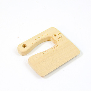 Jouets de <span class=keywords><strong>cuisine</strong></span> <span class=keywords><strong>en</strong></span> <span class=keywords><strong>bois</strong></span> pour bébés avec logo personnalisé, couteau Montessori pour enfants de 0 à 24 mois - Product Image 5